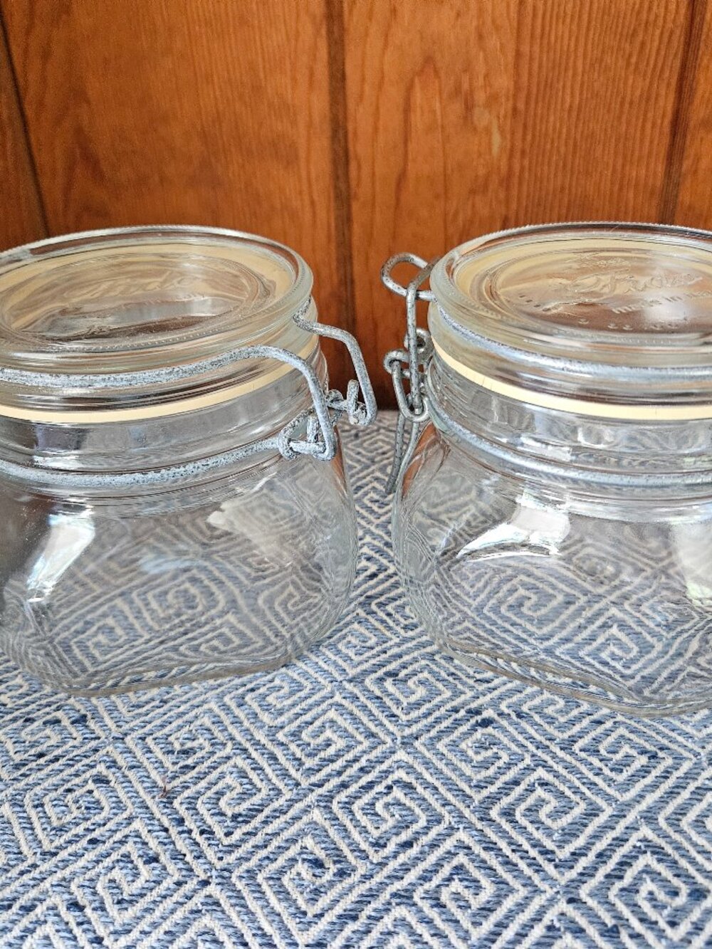 Vintage Fido Mason Jars, Made in Italy, Set of 2